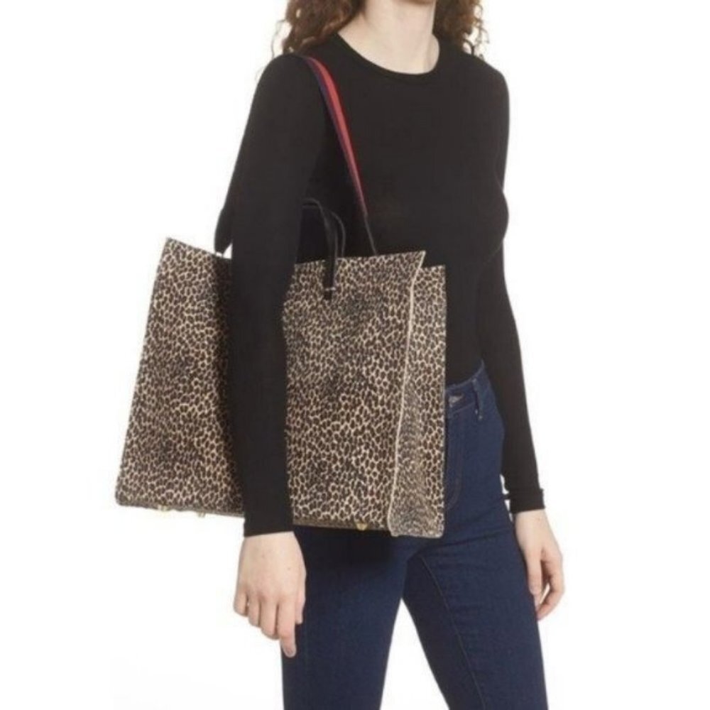 Clare V. Simple Tote Suede in Mini Cat NWT Convertible with Removable Strap - Picture 8 of 8
